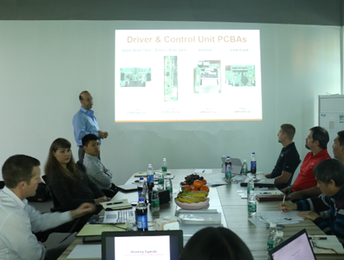 Customer visit at the factory